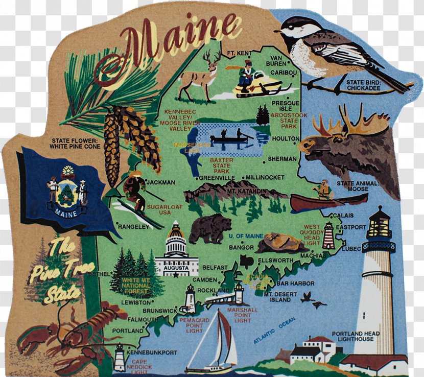 Oregon Alabama Iowa Maine, Maine United States Capitol - Washington Dc - Decoration Main Map Transparent PNG
