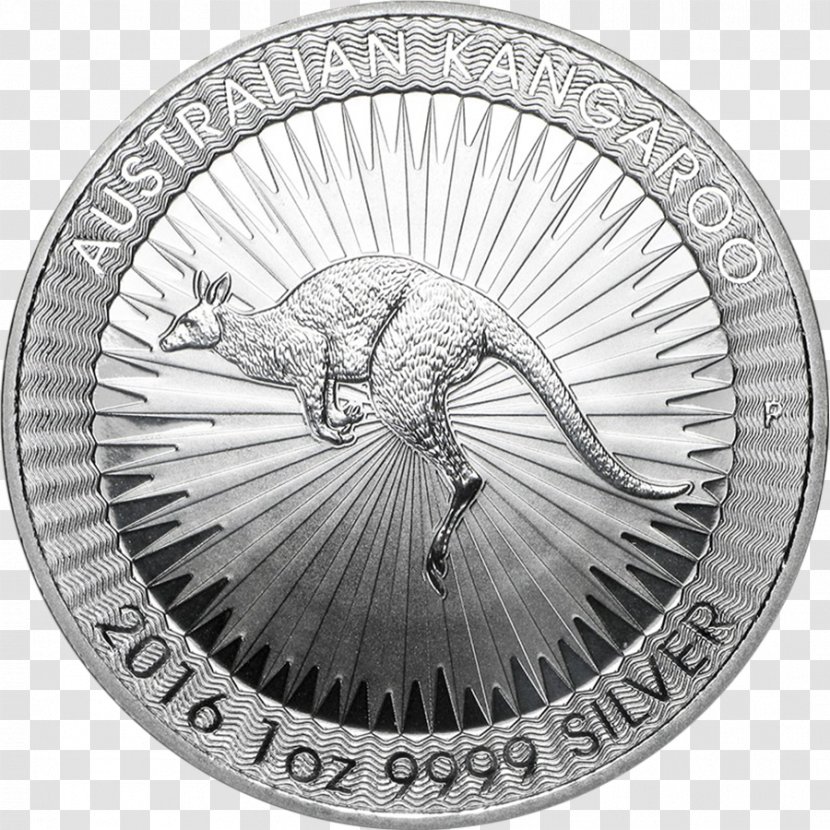 Perth Mint Royal Australian Silver Kangaroo Bullion Coin - Metal Transparent PNG