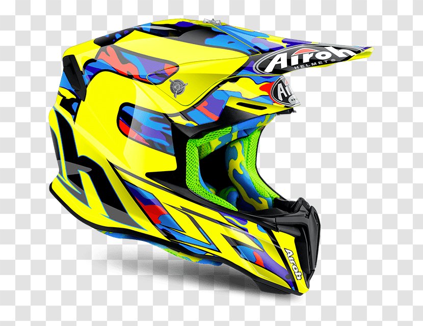 Motorcycle Helmets AIROH Motocross - Integraalhelm Transparent PNG