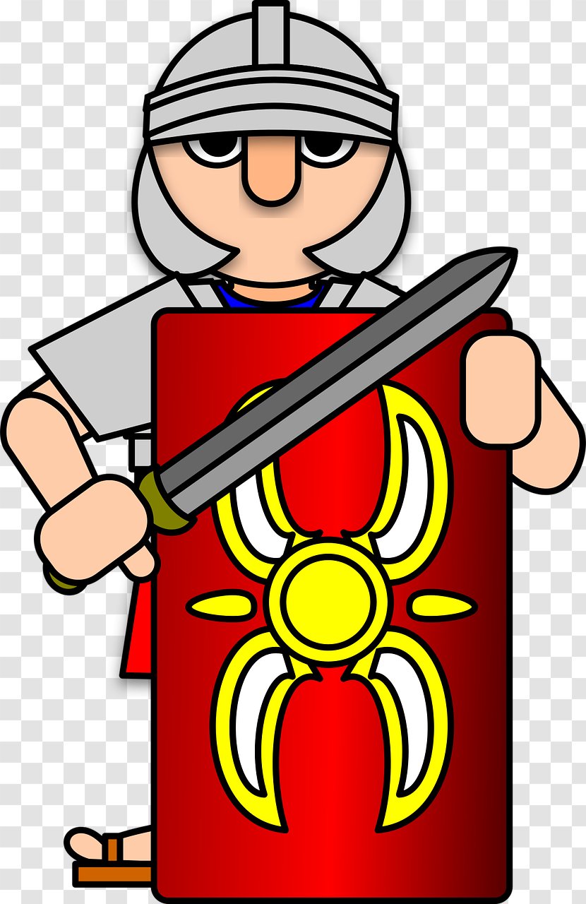 Ancient Rome Soldier Roman Army Clip Art - Yellow Transparent PNG