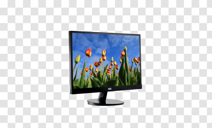 IPS Panel Computer Monitors AOC International LED-backlit LCD 1080p - Flat Display - Brillo Pad Transparent PNG