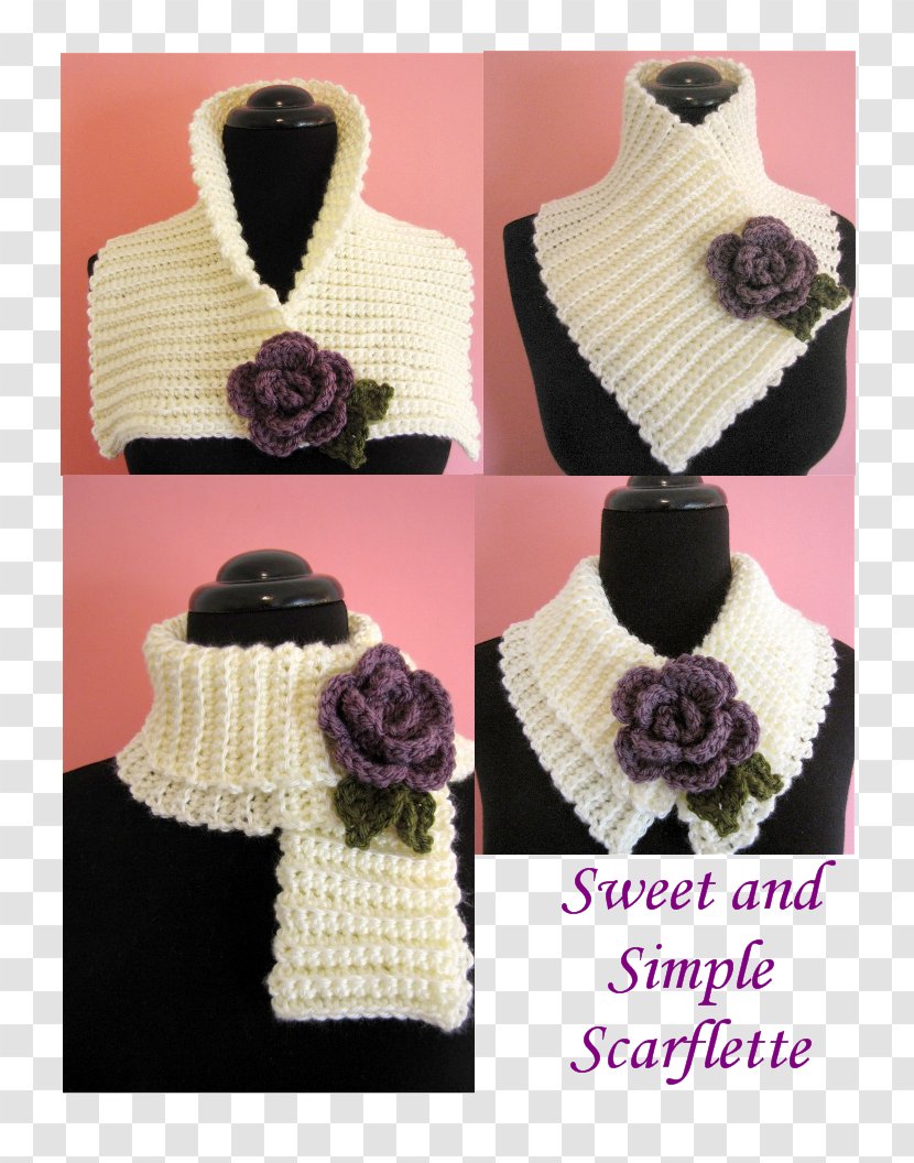 Crochet Thread Scarf Knitting Pattern - Neck Transparent PNG