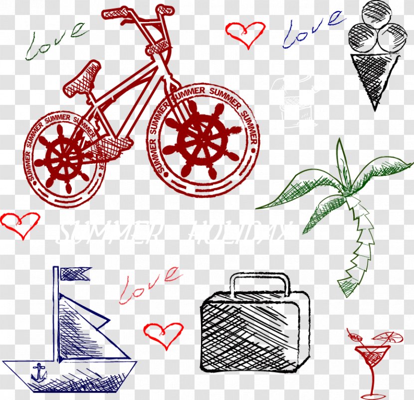 Paper Bicycle Illustration - Wheel - Vector Bike Transparent PNG