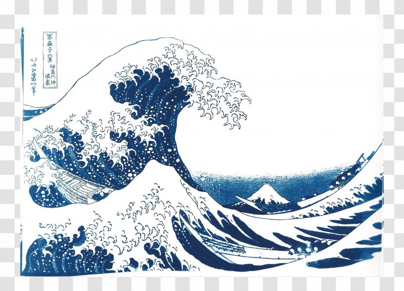 The Great Wave Off Kanagawa Thirty-six Views Of Mount Fuji National Gallery Victoria Art - Japanese - Watercolor Vast Transparent PNG