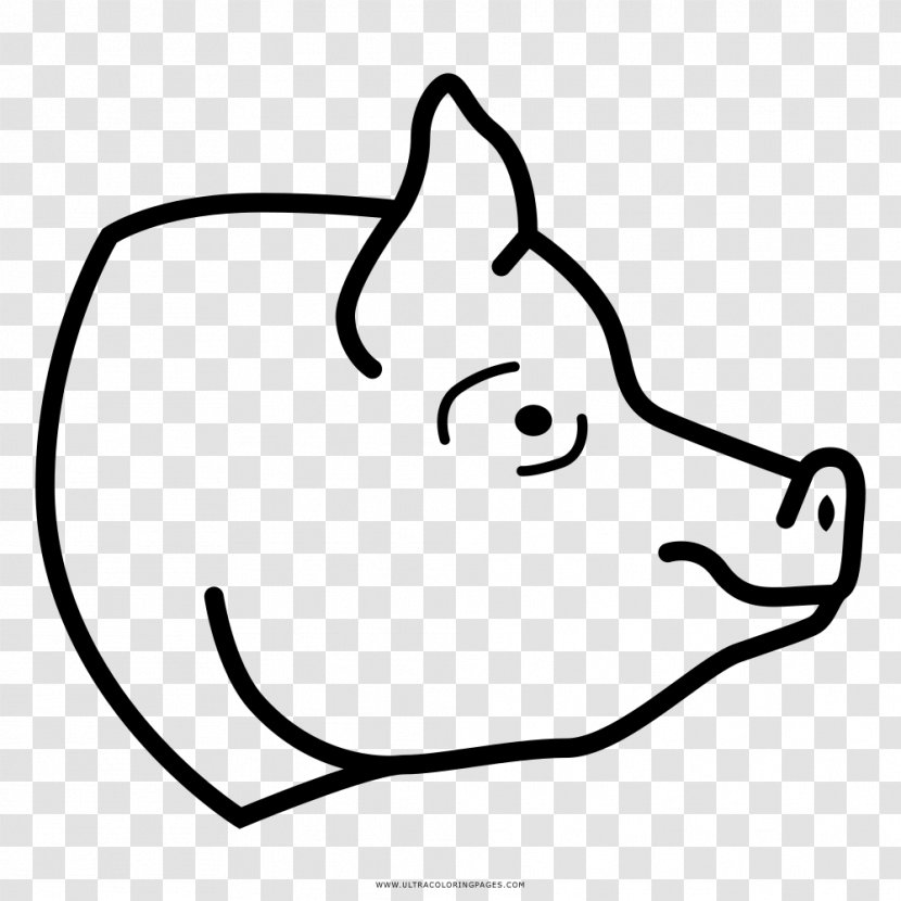Domestic Pig Coloring Book Drawing Line Art Clip - Tree - Cerdo Transparent PNG
