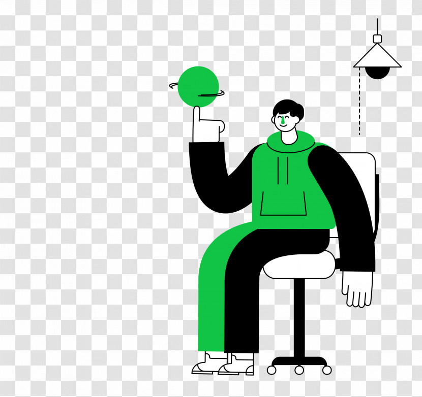 Cartoon Logo Character Green Meter Transparent PNG