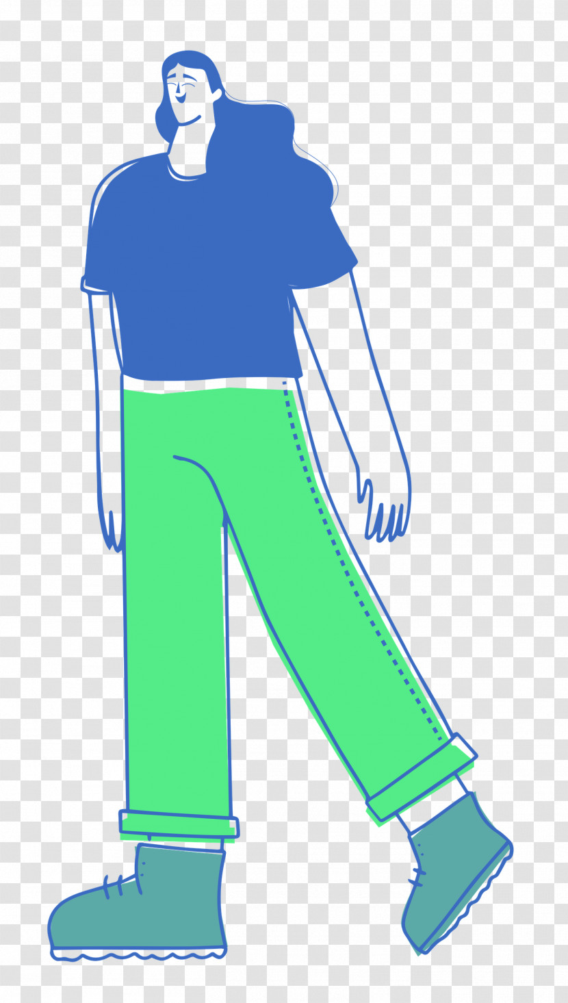 Girl Standing Transparent PNG