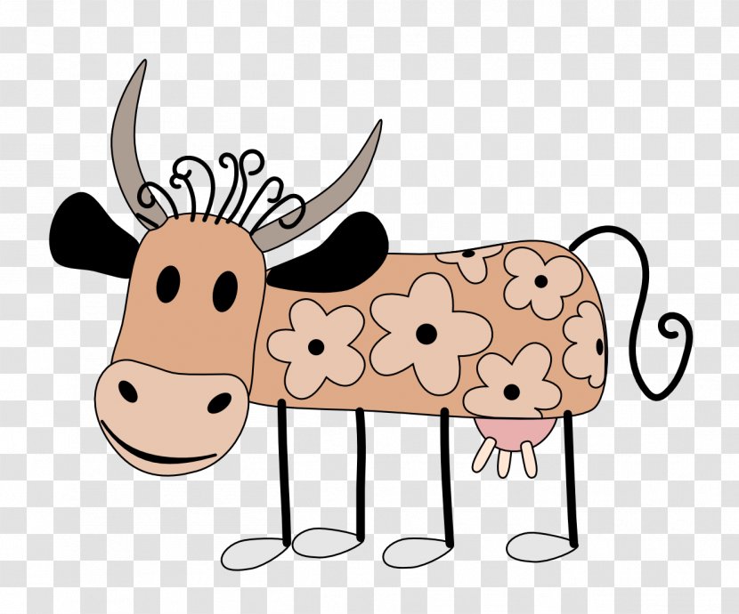 Cattle Paper Clip Art - Head - Cute Cartoon Cow Transparent PNG