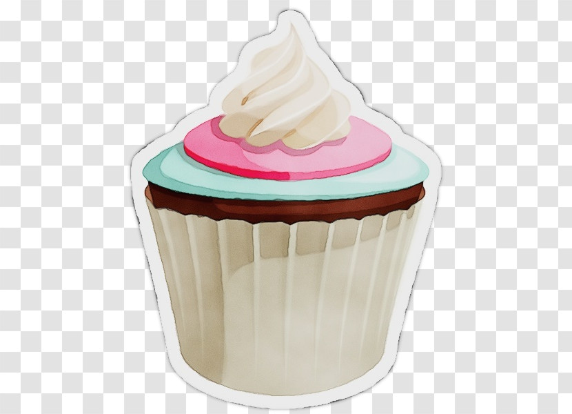 Cupcake Buttercream Cream Baking Cup Frozen Dessert Transparent PNG