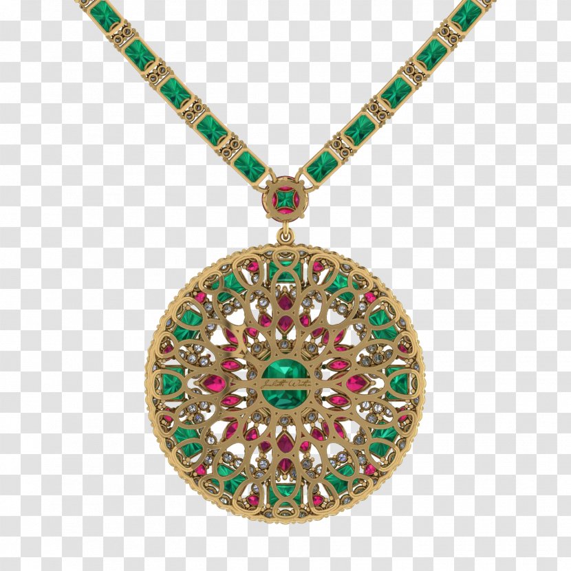 Emerald Necklace Gemstone Ruby Gold - Locket - Natural Earrings Transparent PNG