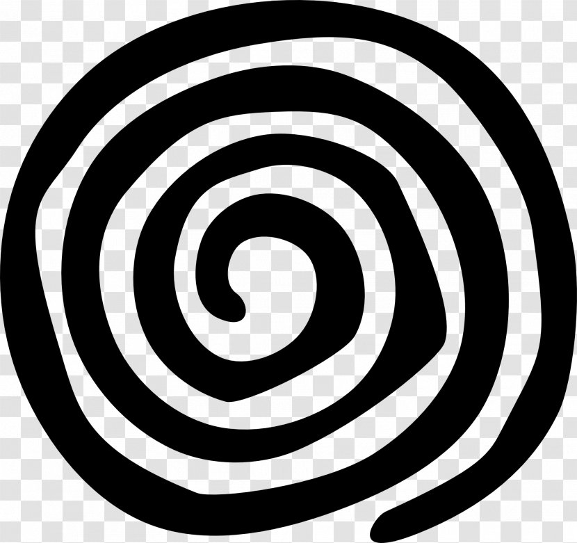 Petroglyph Vector Graphics Image Spiral Illustration - Blackandwhite - Rock Art Transparent PNG