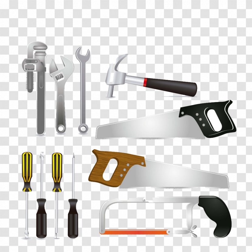 Hand Tool Architectural Engineering Heavy Equipment - Royaltyfree - Cartoon Tools Collection Transparent PNG