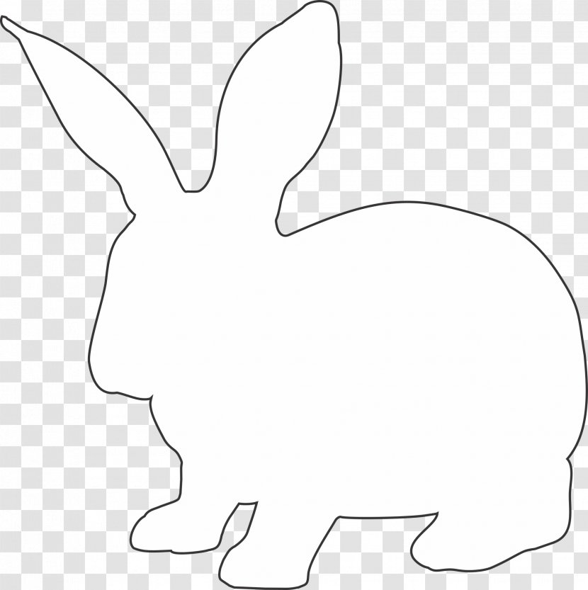Hare Domestic Rabbit Easter Bunny - Vector Transparent PNG