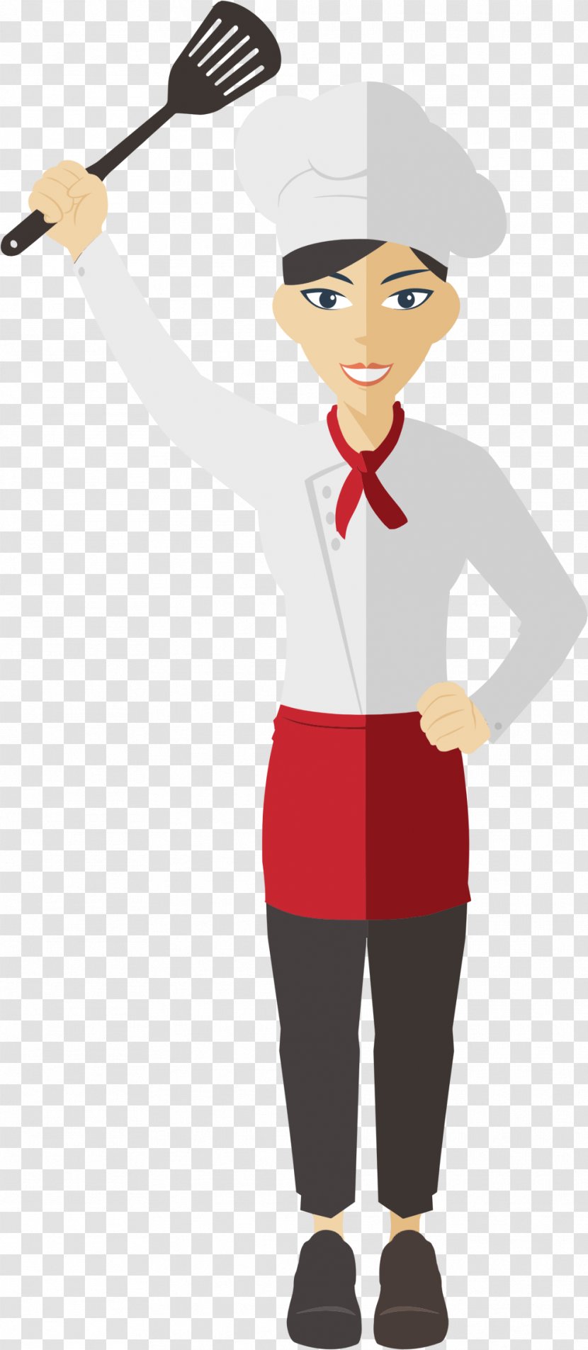Chef Cooking Female Clip Art - Standing - Cliparts Transparent PNG