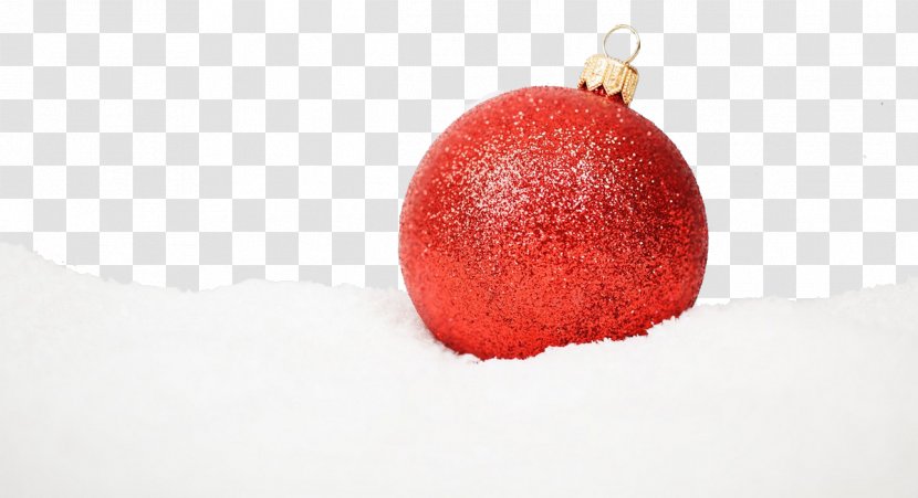 Christmas Ornament Fruit - Snow Red Ball Transparent PNG