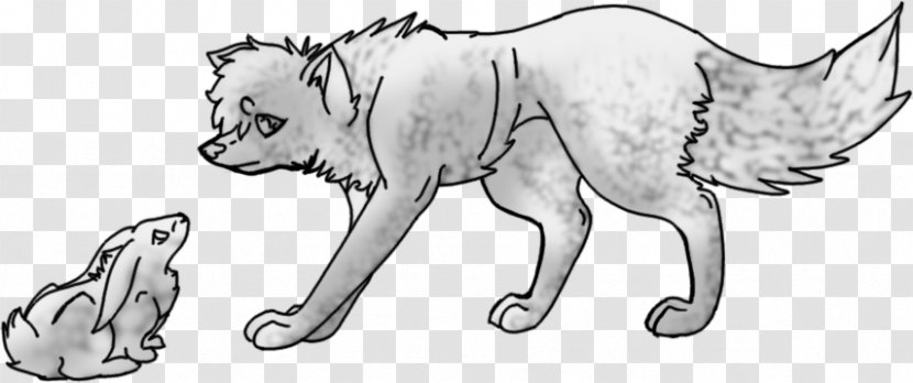 Cat Lion Mammal Canidae Sketch - Frame - Rabitt And Wolf Transparent PNG