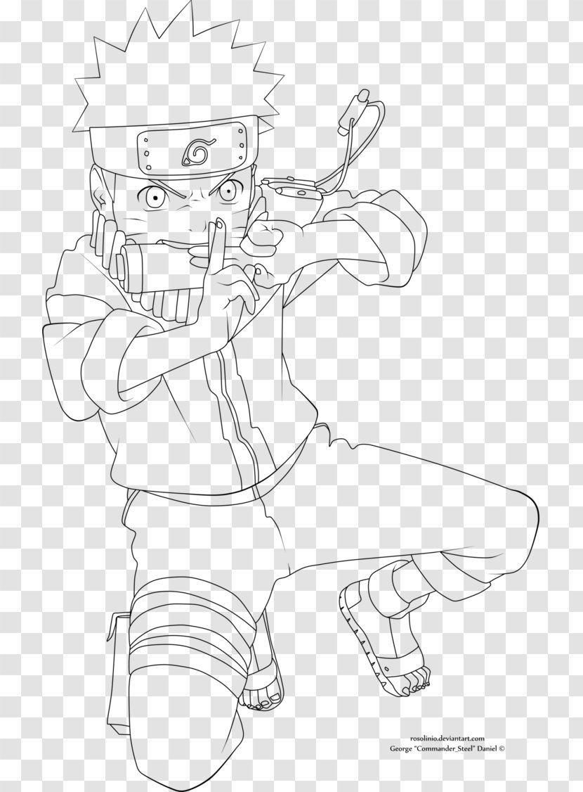 Naruto Uzumaki Line Art Sasuke Uchiha Sketch - Heart Transparent PNG