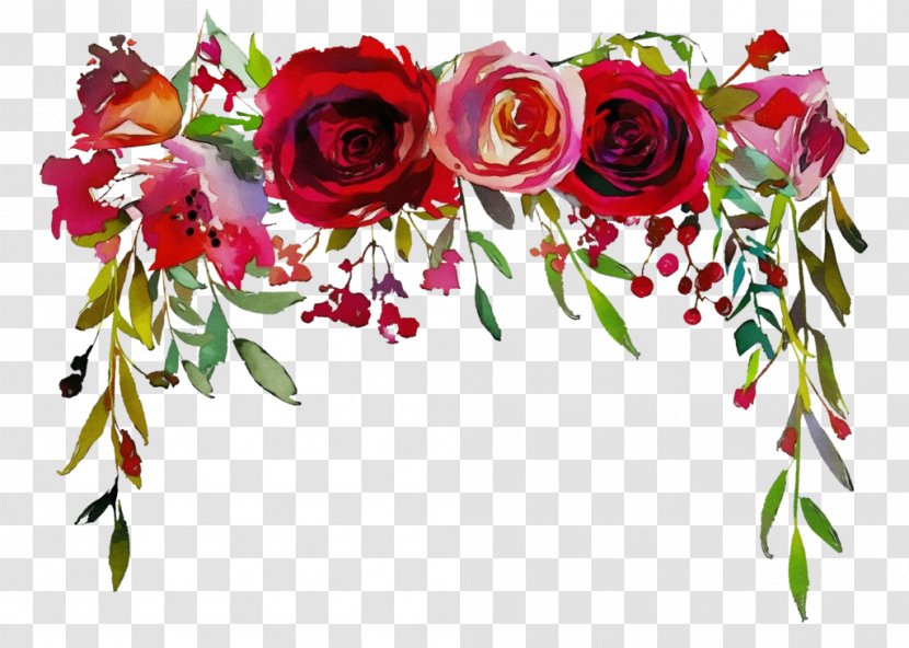 Floral Design - Wet Ink - Floristry Garden Roses Transparent PNG