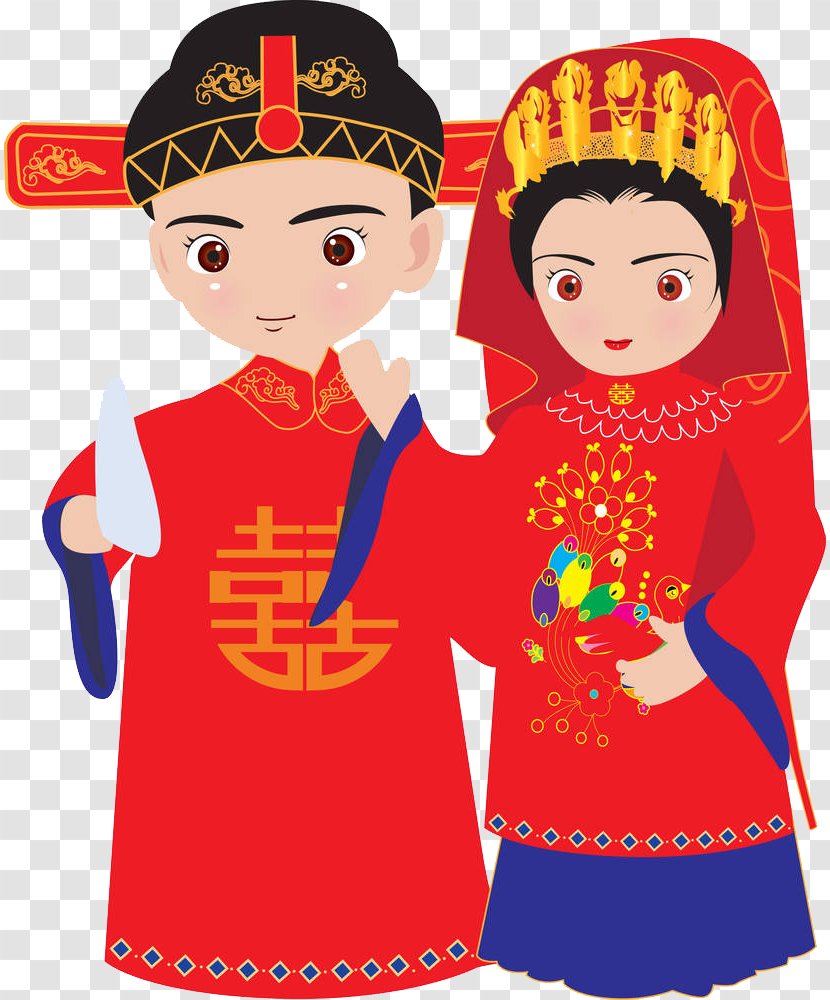 Chinese Marriage Clip Art - Frame - The Bride Phoenix Coronet And Robes Of Rank Transparent PNG