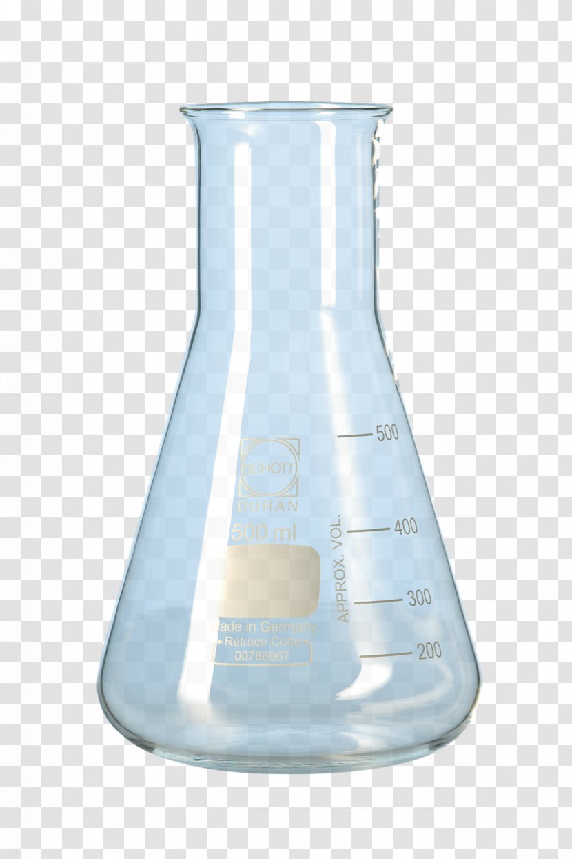 Laboratory Flasks Glass Erlenmeyer Flask Duran - Barware Transparent PNG