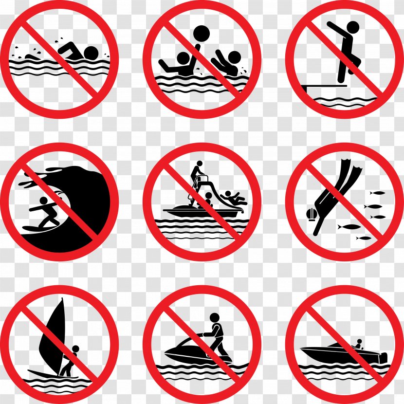 Prohibition In The United States Sign Illustration - Logo - Swimming Prohibited Transparent PNG