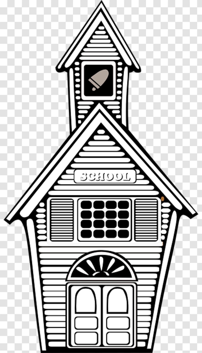 House School Line Art Clip - Teacher - Buildings Transparent PNG