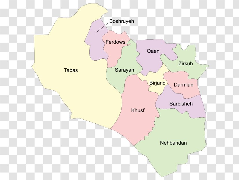Nehbandan Greater Khorasan Qaen Tabas Ferdows - Map Transparent PNG