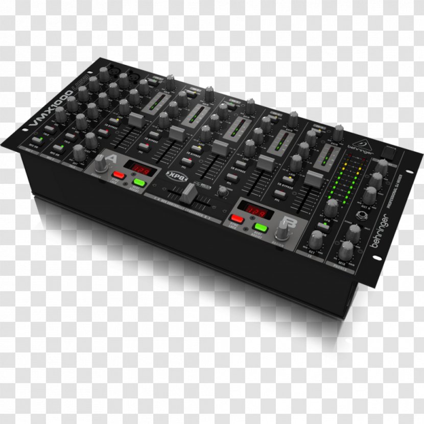 Audio Mixers Behringer PRO MIXER VMX1000USB - Microcontroller - Analogue Mixer7-channel DJ Mixer BEHRINGER Disc JockeyUsb Recorder Transparent PNG