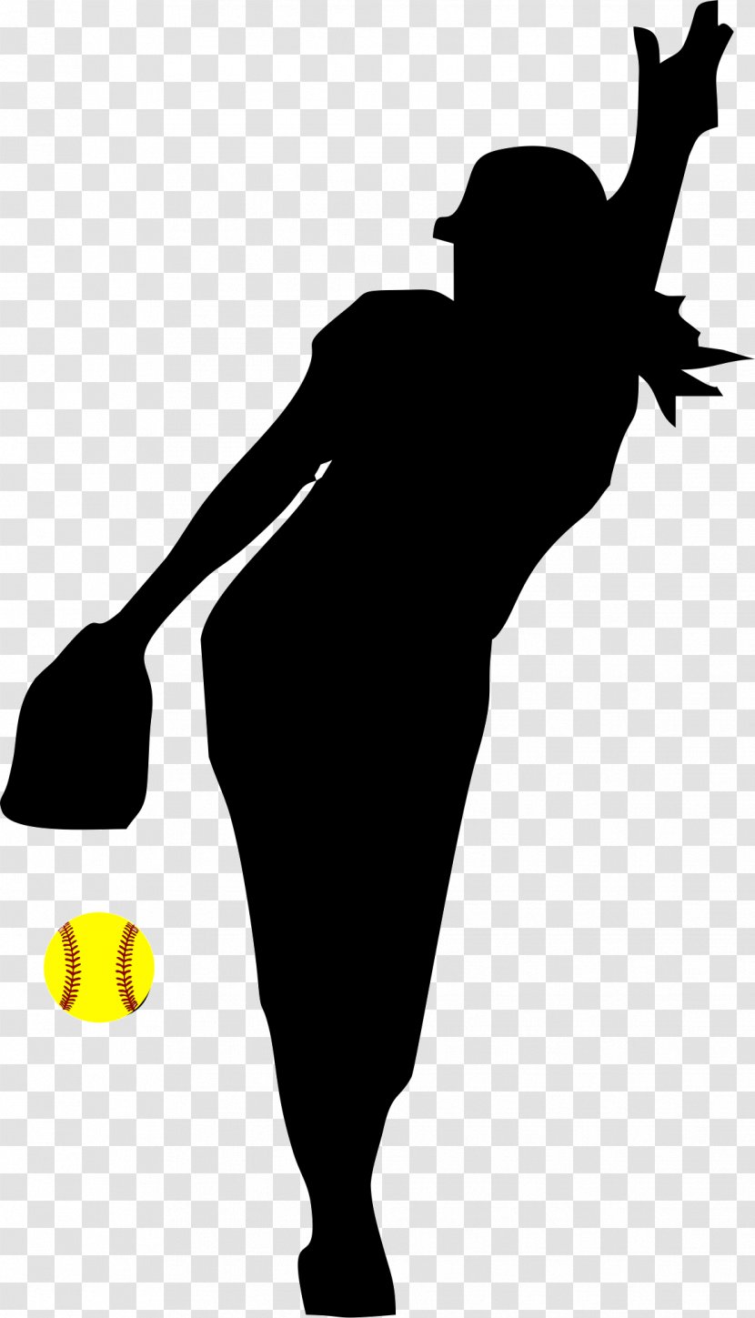 Softball: Pitching Fastpitch Softball Clip Art - Pitcher - Badminton Players Silhouette Transparent PNG