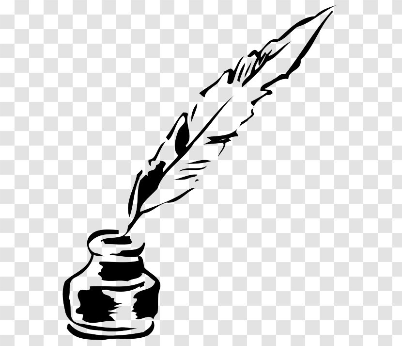 Quill Clip Art Pen Ink Drawing - Fountain Transparent PNG