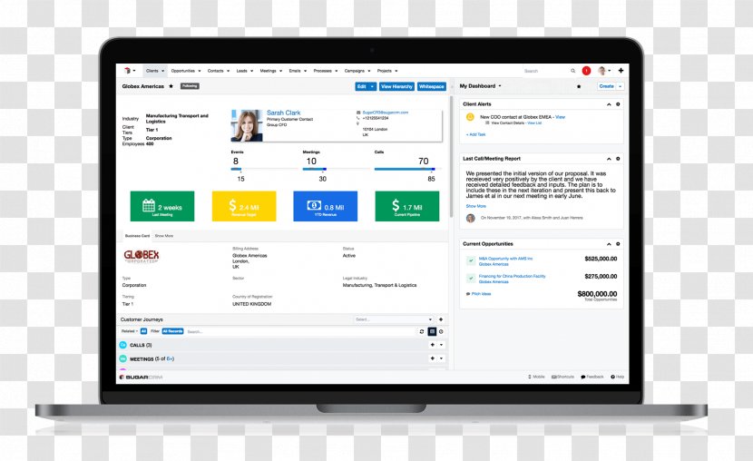Customer-relationship Management Dashboard Report Template Computer Software - Salesforcecom - Business Transparent PNG