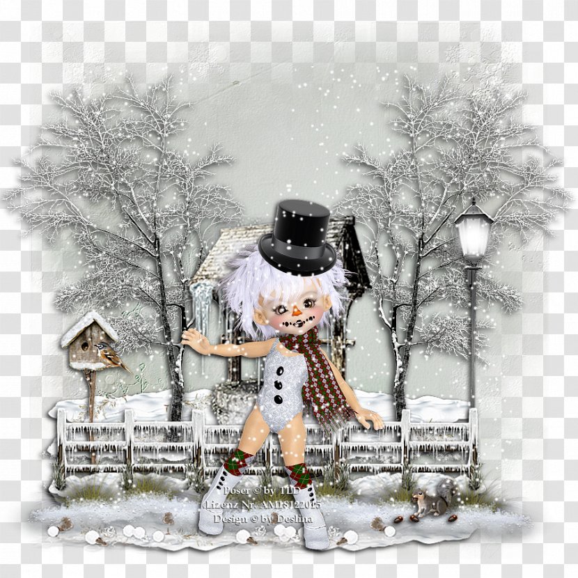 Winter Snowman Tree Illustration Christmas Day - Tut Transparent PNG