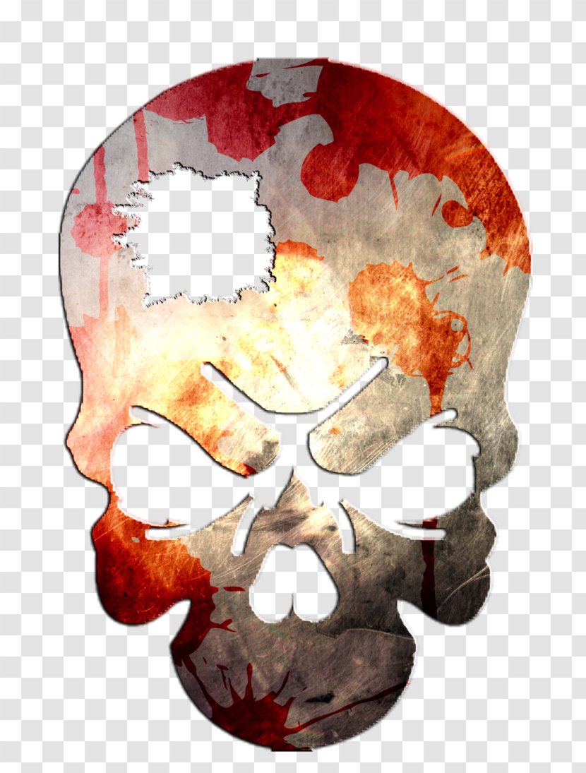 Human Skull Symbolism Logo - Bone - Bullet Holes Transparent PNG