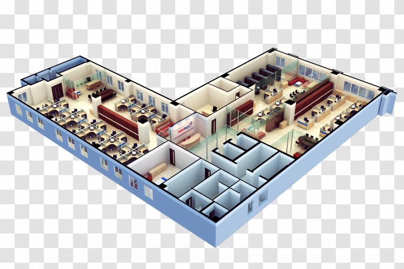 Office 3D Floor Plan House - Architecture - 3d Design Transparent PNG