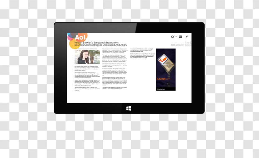Display Device Advertising Multimedia Brand - Aol Search Transparent PNG