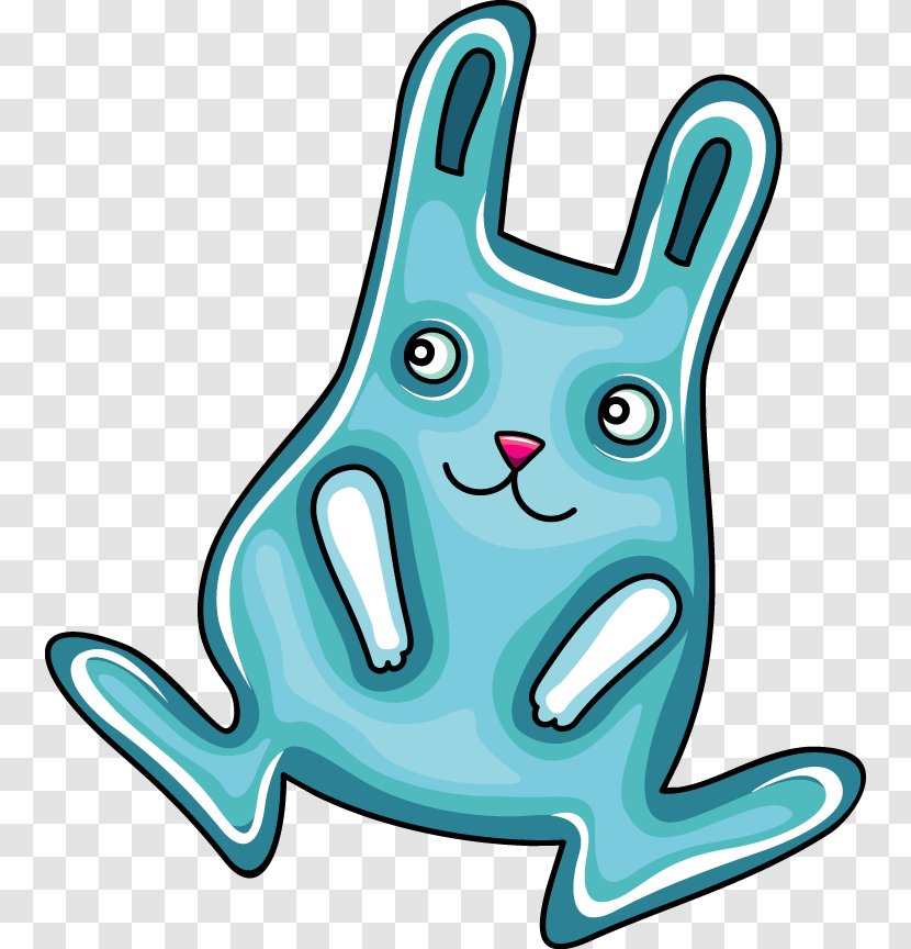 Easter Bunny Bugs Cartoon - Blue Transparent PNG