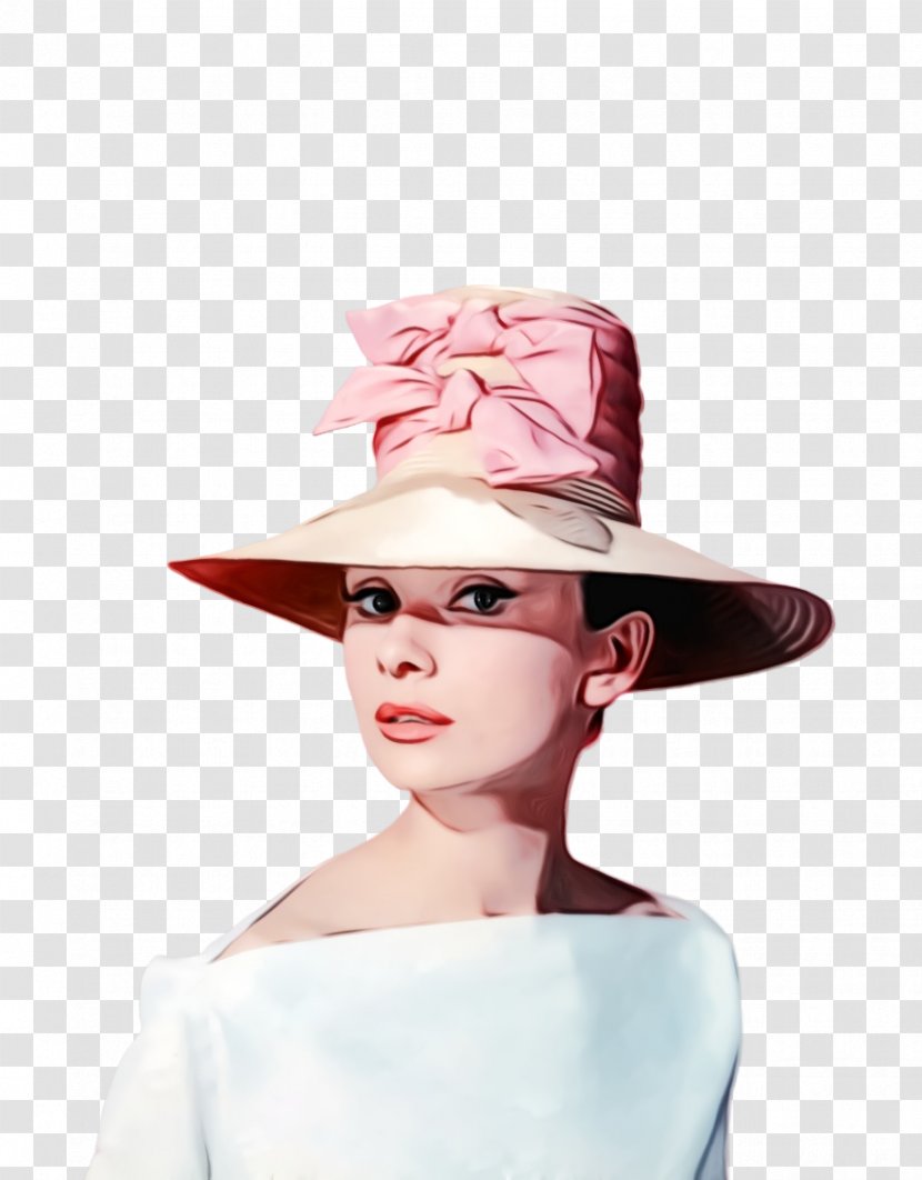Audrey Hepburn Funny Face Hat Image Think Pink! - Fedora - Costume Transparent PNG