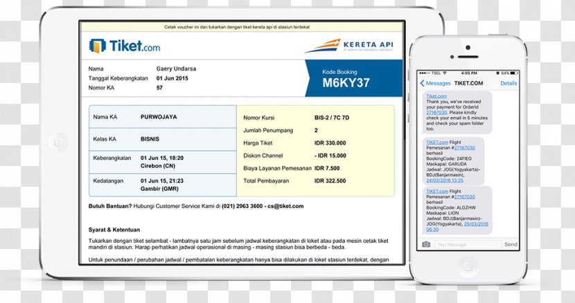 Train Tiket.com Indonesian Railway Company Electronic Ticket - Brand Transparent PNG