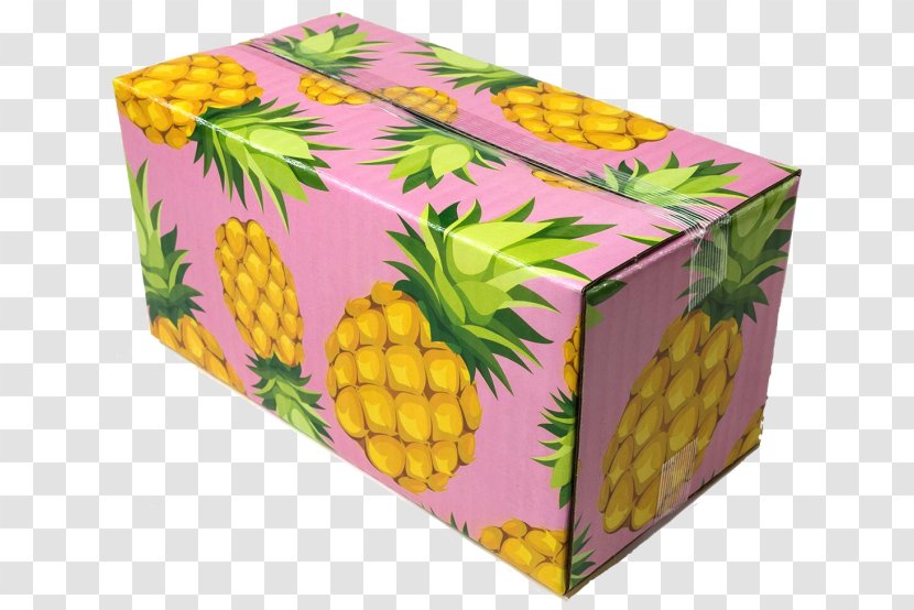Pineapple Cardboard Box Carton Corrugated Fiberboard - Fruit - Flute 32 Ect Transparent PNG