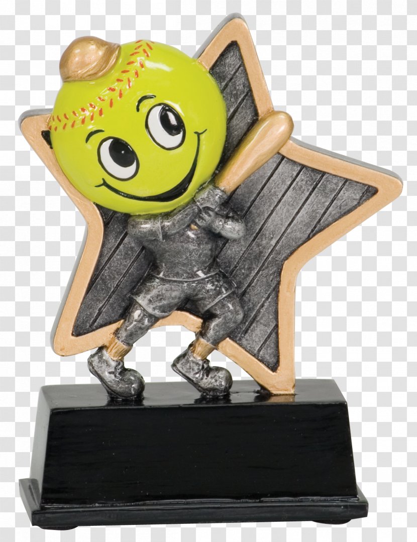 Trophy Softball Award Sport Medal - Figurine - Five-pointed Star Transparent PNG