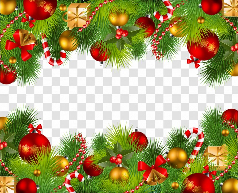Christmas Border Clip Art - Conifer - Image Transparent PNG
