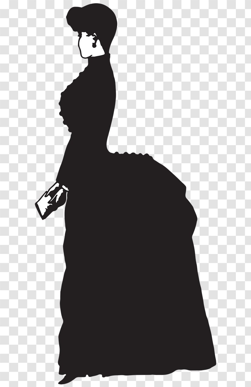 Old-Fashioned Silhouettes Clip Art - Neck - Silhouette Transparent PNG