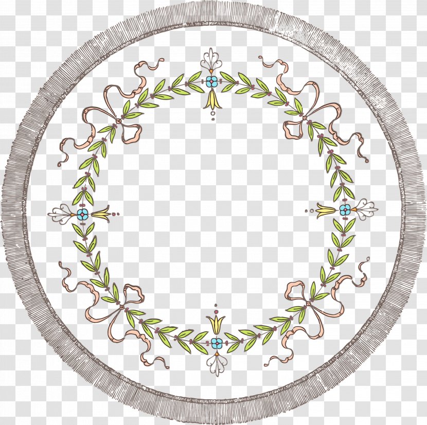 Watercolor Wreath Flower - Drawing - Dishware Tableware Transparent PNG