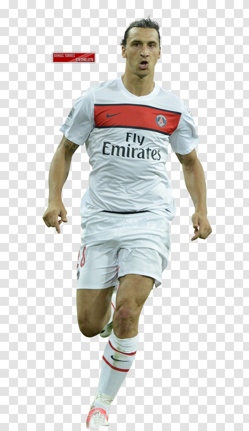 Zlatan Ibrahimović Paris Saint-Germain F.C. T-shirt Football Player Uniform - Shoe - Saintgermain Esports Transparent PNG