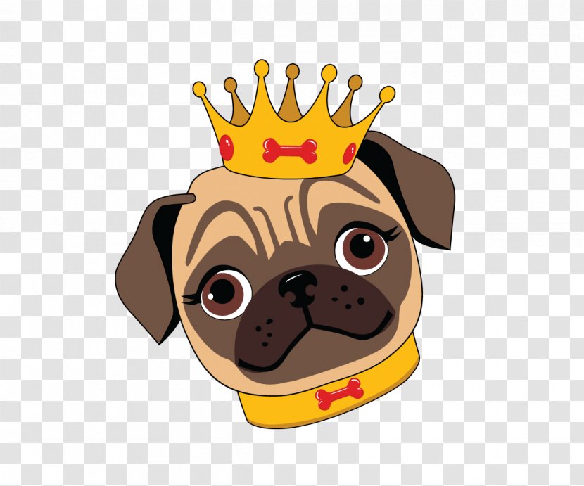 Pug Puppy Logo Fawn Cartoon - Vertebrate Transparent PNG