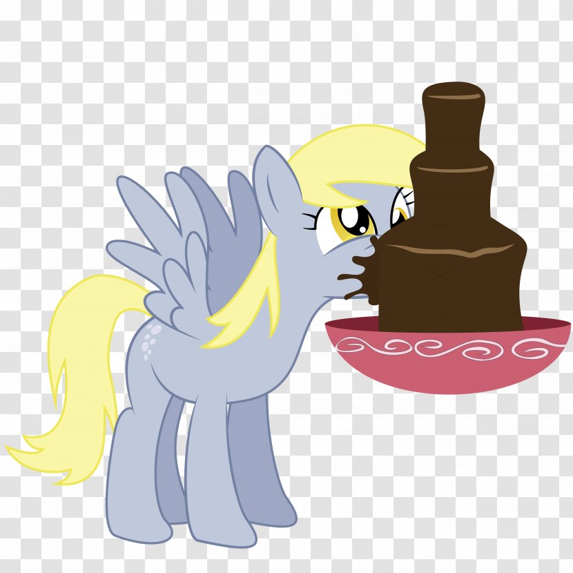 Pony Derpy Hooves Muffin Rarity Chocolate - Fountain Transparent PNG