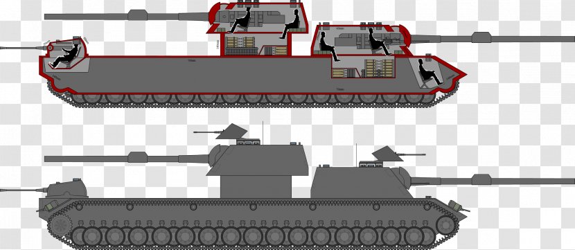 Churchill Tank Self-propelled Artillery Gun Turret - Combat Vehicle Transparent PNG
