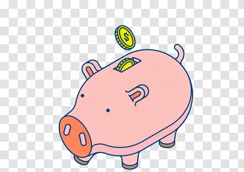 Domestic Pig Piggy Bank Illustration - Snout - Pink Transparent PNG