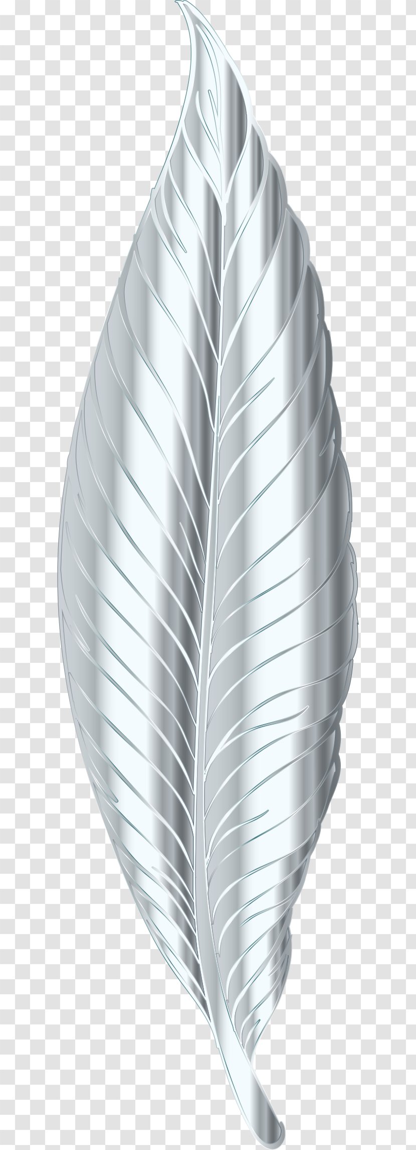 Bird Feather Silver Clip Art - Wing Transparent PNG