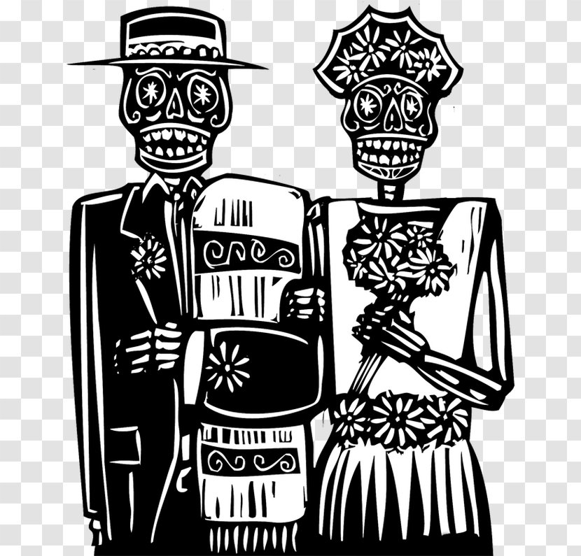Day Of The Dead Death Illustration - Bridegroom - Picture Skeletons Transparent PNG